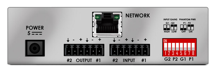 Stewart Audio NET-AV-I/O-2X2-DANTE 2x2 Network Enabled On/Off Ramp Device With Dante
