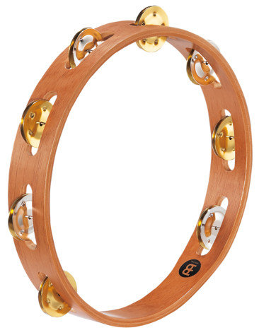 Meinl TA1M-SNT Recording Combo Wood Tambourine With 1 Row Of Dual Alloy Jingles