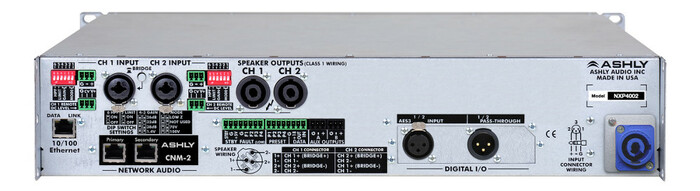 Ashly nXp4002 2-Channel Network Power Amplifier, 400W At 2 Ohms With Protea DSP