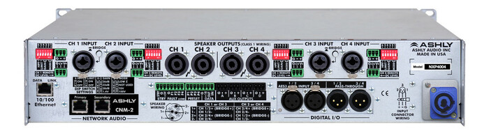 Ashly nXp4004 4-Channel Multi-Mode Power Amplifier With Ethernet And DSP, 400W At 2 Ohms