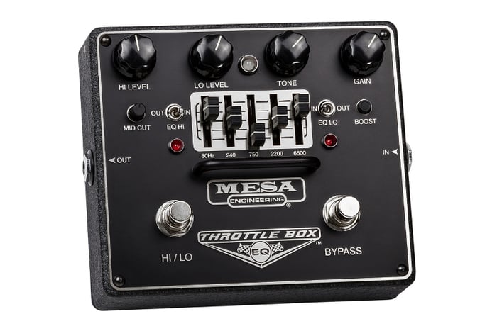 Mesa Boogie THROTTLE-B0X-EQ Throttle Box Dual-Mode High-Gain Distortion Pedal With Assignable 5-Band EQ
