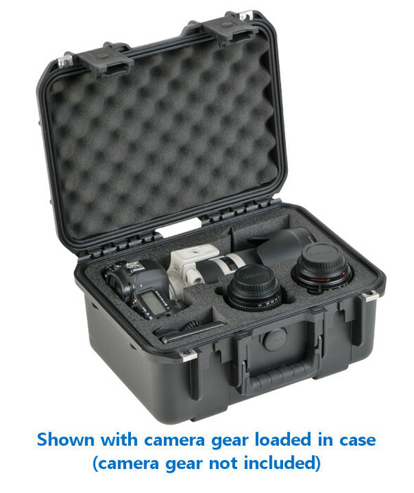 SKB 3i-13096SLR1 Waterproof Case For DSLR Pro Camera With Attached Lens