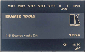 Kramer 105A 1:5 Stereo Audio Distribution Amplifier