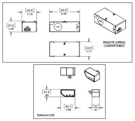 Philips Color Kinetics 120-000065-00 EW Profile 120VAC Wiring Compartment, White