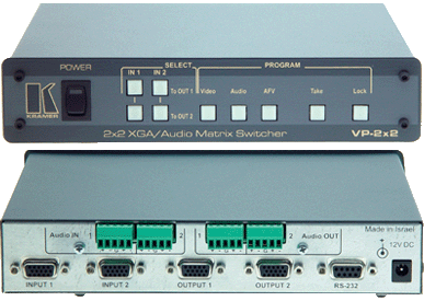 Kramer VP-2X2 2x2 Computer Graphics Video & Balanced Stereo Audio Matrix S