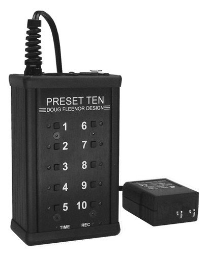 Doug Fleenor Design PRE10-P-3-POPO 10-Button Push-on / Push-off Portable 3-pin DMX Controller