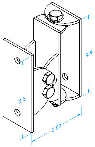 Technomad 1647 Vernal Wallmount Bracket, Stainless Steel