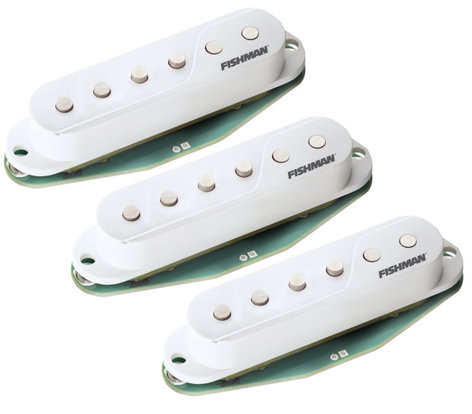 Fishman PRF-STR-WH3 Fluence Single-Width For Strat 3-Pack Of Single-Coil Electric Guitar Pickups In White