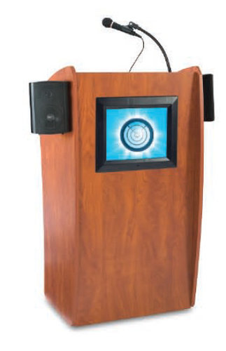 Oklahoma Sound 612-S Vision Lectern With 15" Screen & Sound System