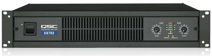 QSC CX702-220 2-Channel Power Amplifier, 425 Watts @ 8 Ohms, 220 Volt