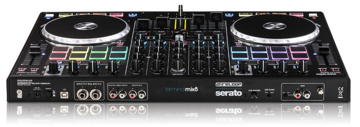 Reloop TM8 Terminal Mix 8 4-Deck USB Serato DJ Controller With Serato DJ