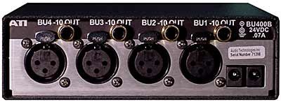 Audio Technologies BU400B Unidirectional 4-Channel Interface Converter With XLR To RCA