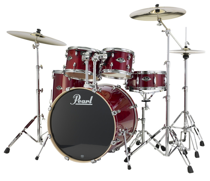 Pearl Drums EXL725S-246 5 Piece Drum Kit In Natural Cherry Lacquer Finish With 830 Series Hardware