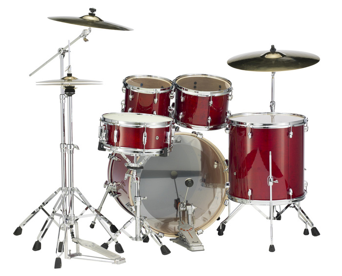 Pearl Drums EXL725S-246 5 Piece Drum Kit In Natural Cherry Lacquer Finish With 830 Series Hardware