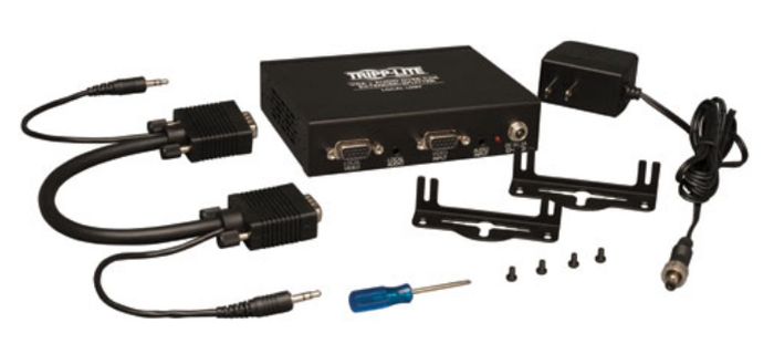 Tripp Lite B132-004A-2 4-Port VGA With Audio Over CAT5/CAT6 Extender Splitter