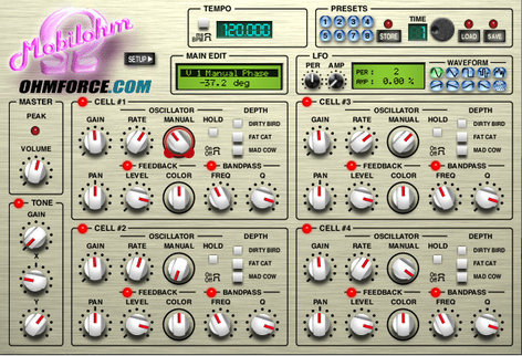 OHM Force MOBILEOHM Mobilohm 4-Band Phaser Software Plugin