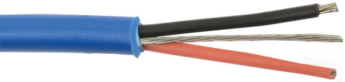 Liberty AV 22-1P-CMP-EZ-BLUE 1000 Ft Reel Of Plenum EZ-strip 22/1P Balanced Audio Cable In Blue