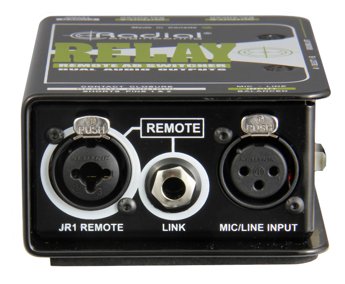 Radial Engineering Relay XO Balanced 1x2 Signal Router, May Be Remotely Controlled