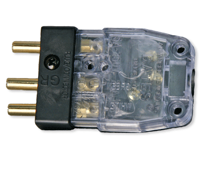 Lex 20M-X Male Stage Pin Connector With Clear Terminal Cover, 20A