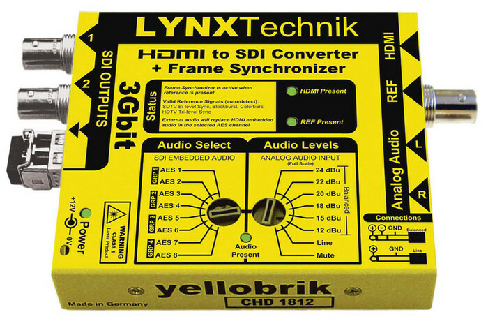 LYNX Technik Inc. LNX-CHD-1812 LYNX Technik CHD 1812 Yellobrik HDMI To SDI Converter