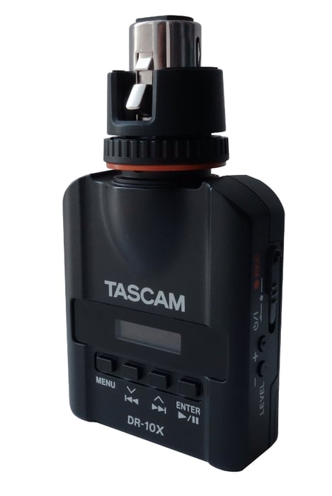 Tascam DR-10X Plug-on Micro Linear PCM Digital Audio Recorder For XLR Mic