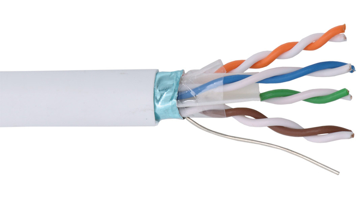 Liberty AV 24-4P-P-L6ASH-WHT 1000 Ft Reel Of CAT6A F/UTP EN Series 23 AWG 4-Pair Shielded Cable