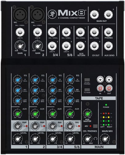 Mackie Mix8 8-Channel Compact Mixer