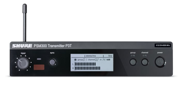 Shure P3T Single-Channel Half-Rack Wireless Transmitter For PSM 300 In-Ear Monitor System