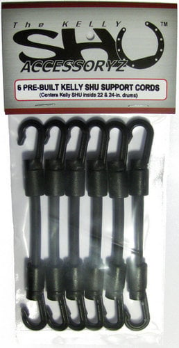 Kelly SHU Mount SUPPORT-CORD-6 SHU-ACZ2 6 Pre-Built Support Cords With Hooks For Kelly SHU Mounts In 22" Bass Drums