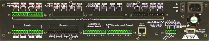 Ashly ne24.24M 4x8 4x8 Network Protea DSP Audio Matrix Processor