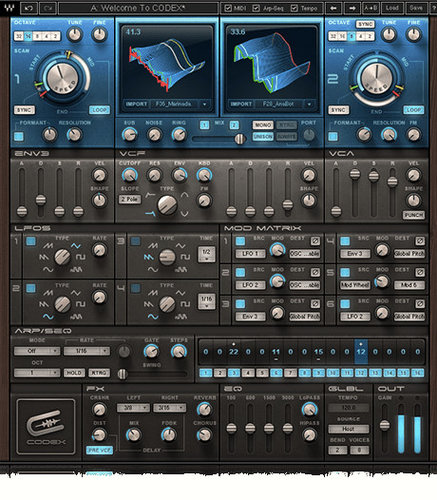 Waves Codex Wavetable Synth Polyphonic Synthesizer Plug-in (Download)