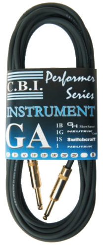 Caldwell Bennett GA1-10 10' 20 AWG Instrument Wire With 1/4" Neutrik Nickel Connectors