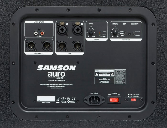 Samson Auro D1500 Auro 15" Active Subwoofer 1000W