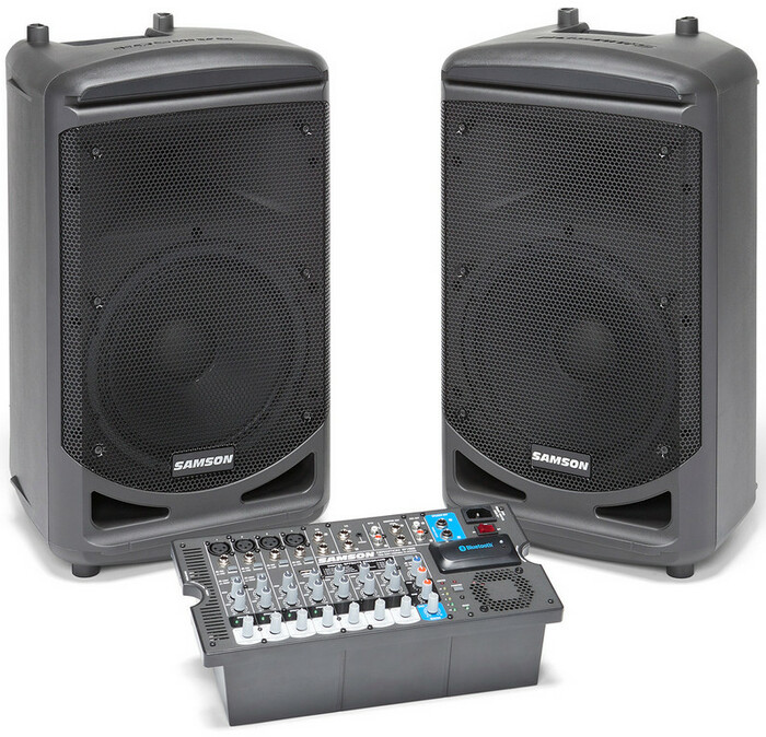 Samson Expedition XP1000 10" 500W Stereo 2-Way Portable PA Monitors With Bluetooth