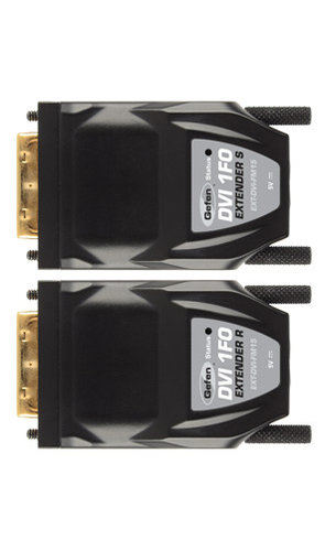Gefen EXT-DVI-FM15 Compact DVI Fiber Optic Extender Dongle Modules With Virtual EDID