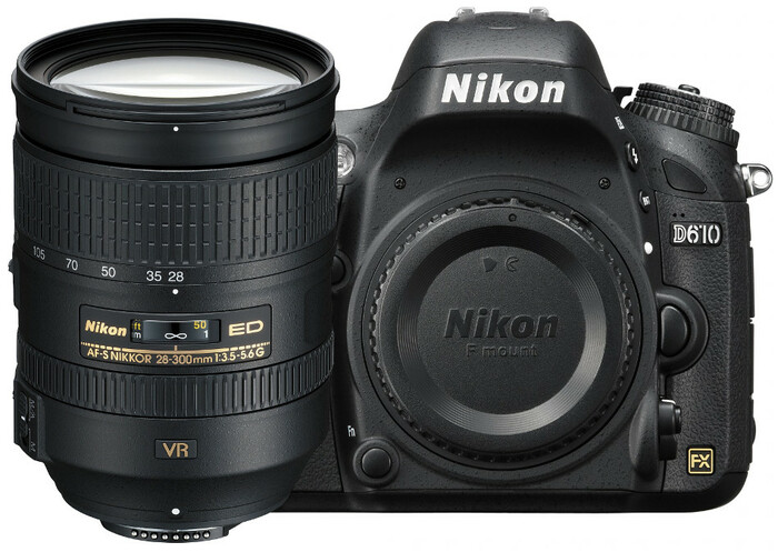 Nikon D610 28-300mm Kit 24.3MP DSLR Camera With AF-S NIKKOR 28-300mm F/3.5-5.6G ED VR Lens