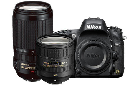 Nikon D610 Dual Lens Kit 24.3MP DSLR Camera With AF-S  24-85mm And 70-300mm VR Lenses