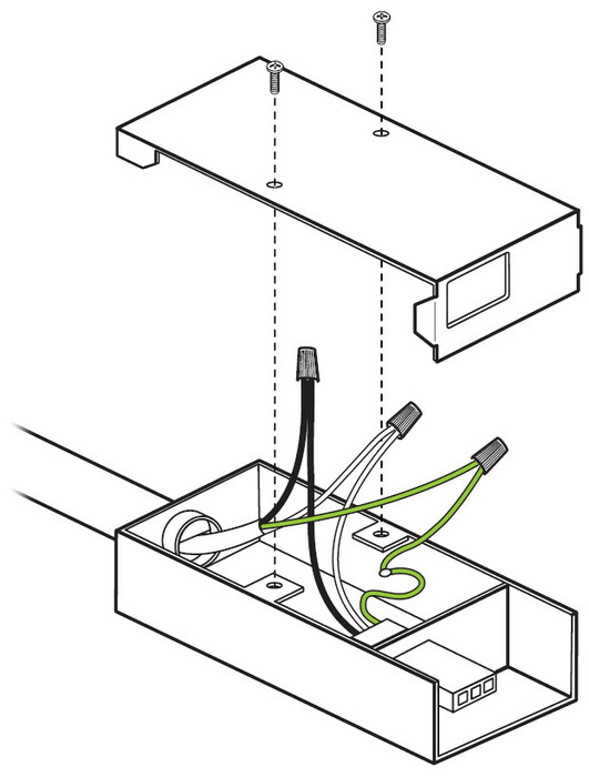 Philips Color Kinetics 120-000077-01 UL Listed Wiring Compartment With Terminator For EColor Cove MX Powercore