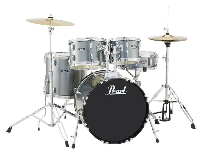 Pearl Drums RS505C/C706 5-Piece Drum Set In Charcoal Metallic With Cymbals And Hardware