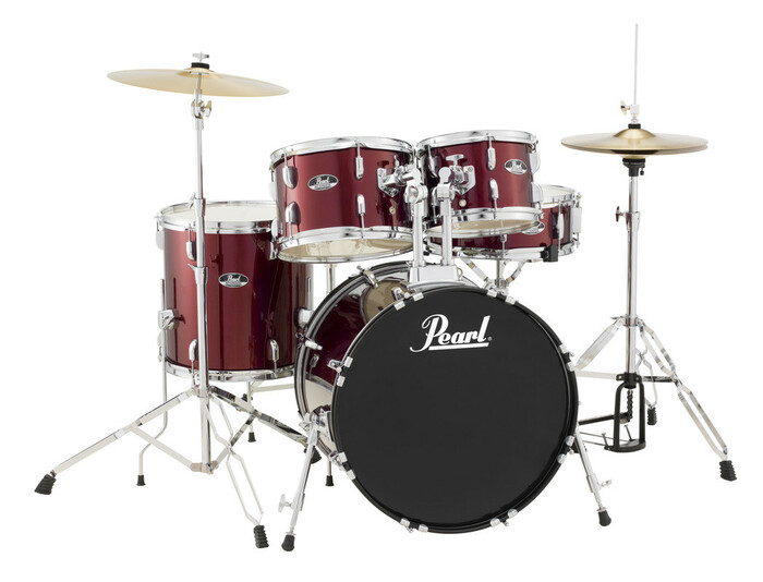 Pearl Drums RS505C/C91 5-Piece Drum Set In Wine Red With Cymbals And Hardware