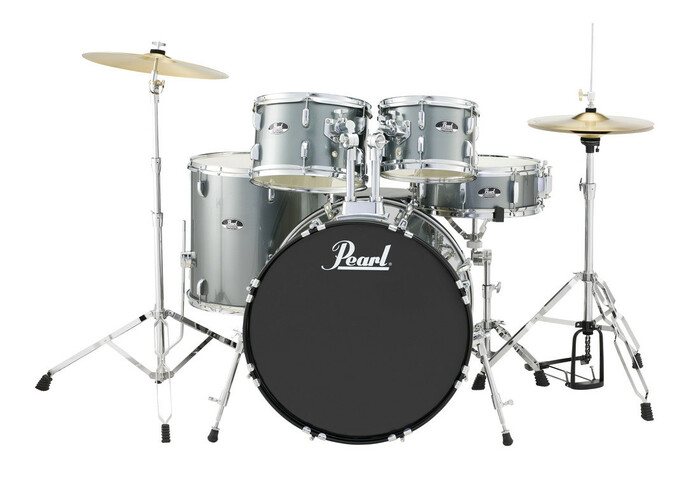 Pearl Drums RS525SC/C706 5-Piece Drum Set In Charcoal Metallic With Cymbals And Hardware