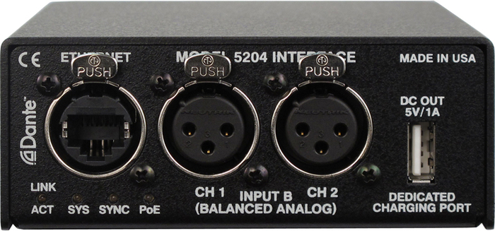 Studio Technologies Model 5204 Dual XLR Line Input To Dante Interface