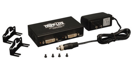 Tripp Lite B116-002A 2-Port DVI Splitter With Audio And Signal Booster, Single Link