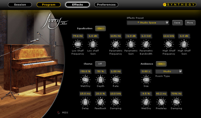 Synthogy IVORY2-UPRIGHT-P-E Ivory II Upright Pianos Upright Piano Virtual Instrument Software