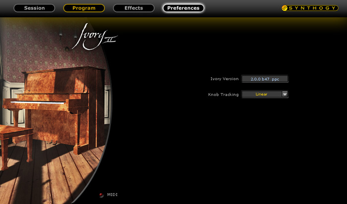 Synthogy IVORY2-UPRIGHT-P-E Ivory II Upright Pianos Upright Piano Virtual Instrument Software