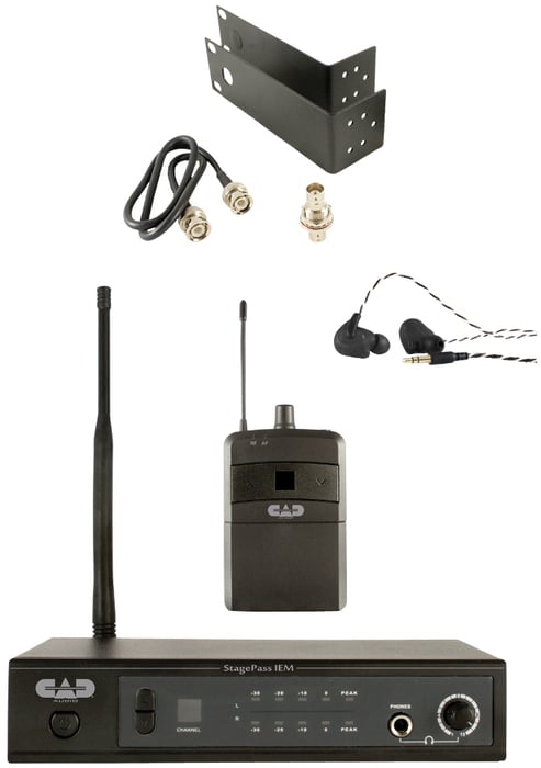 CAD Audio StagePass IEM Stereo Wireless In-Ear Monitor System With Earbuds