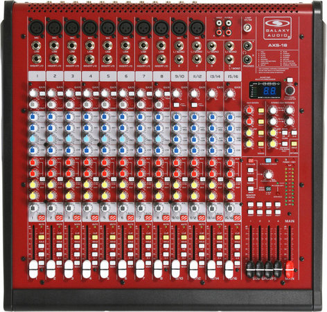 Galaxy Audio AXS-18 18-Channel Mixer With 10 XLR Mic Input & 4 Stereo Inputs