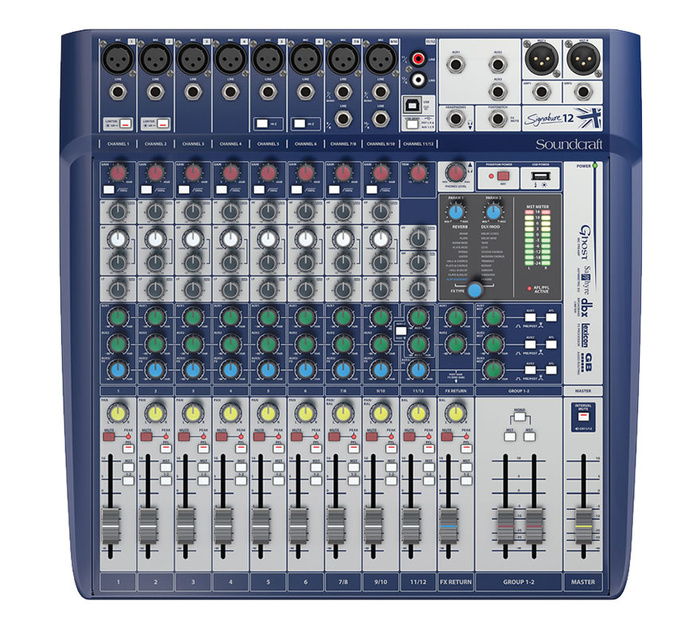 Soundcraft Signature 12 12-Channel Compact Analog Mixer With USB And Effects
