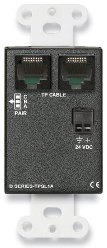 RDL DB-TPSL1A Active 1-Pair Sender, Twisted Pair Format-A, Mini-Jack And Stereo RCA In, Black