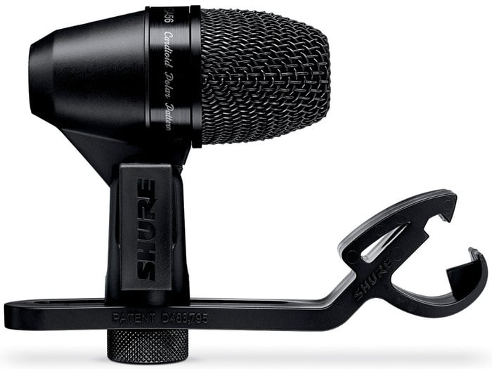 Shure PGA56-XLR Cardioid Dynamic Drum Mic With Clip Mount And 15' XLR Cable